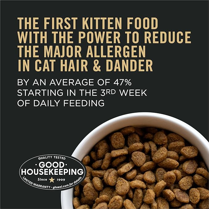 Purina Pro Plan LiveClear Dry Cat Food for Kittens Cat Allergen Reducer Chicken and Rice Formula - 3.2 lb. Bag