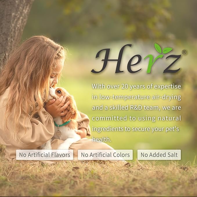 Herz Air-Dried Dog Food Venison & Duck Liver Recipe 2.2 lb, All-Natural, High-Protein, Grain-Free, Limited Ingredients, Complete & Balanced, Premium Canine Cuisine