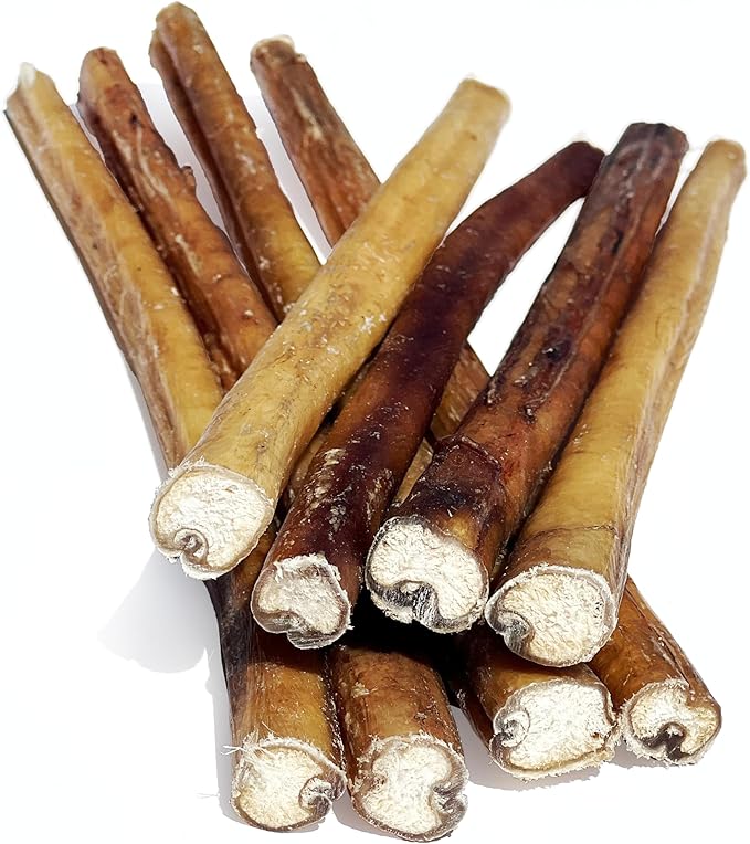 12 inch Jumbo Bully Sticks for Medium to Large Dogs - 5 Pack - Extra Thick Dental Chews for Dogs, Long Lasting, All Natural, Single Ingredient, Easily Digestible, Rawhide Free Dog Treats
