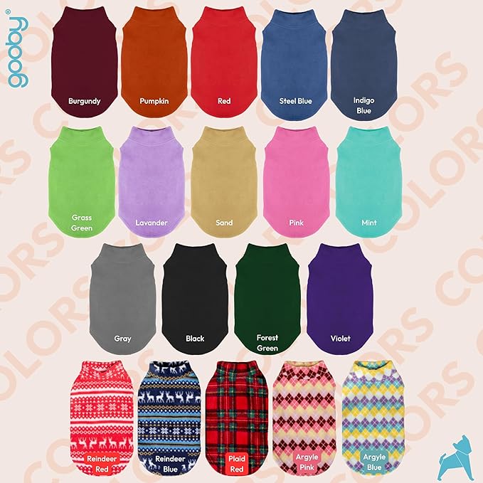 Gooby Stretch Fleece Vest Dog Sweater - Burgundy, X-Small - Warm Pullover Super Stretchy Fleece Dog Jacket for Small to Large Dogs
