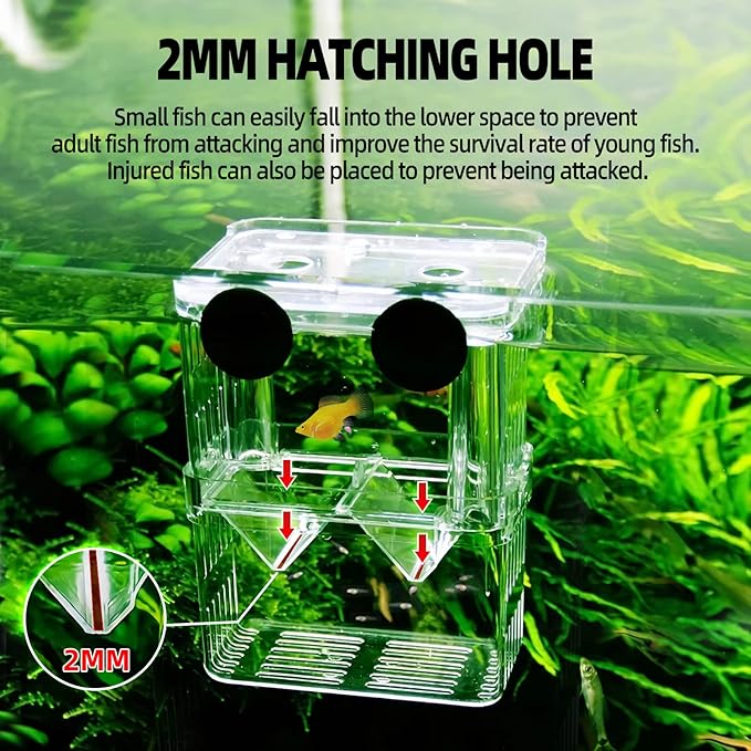 Boxtech Aquarium Fish Tank Hatchery Incubator Breeding Box, Boxtech Decorations for Aquarium