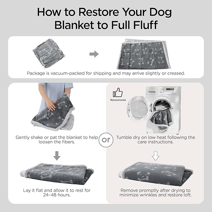 Bedsure Waterproof Dog Blankets for Medium Dogs Washable - Soft Print Sherpa Fleece Puppy Cat Blanket, Cozy Plush Reversible Throw Furniture Protector for Pet Kitten Doggy, 30"X40", Smokey Grey