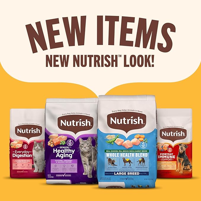 Nutrish Dry Dog Food, Real Beef, Pea & Brown Rice Recipe Whole Health Blend for Adult Dogs, 28 lb. Bag, Packaging May Vary (Rachael Ray)