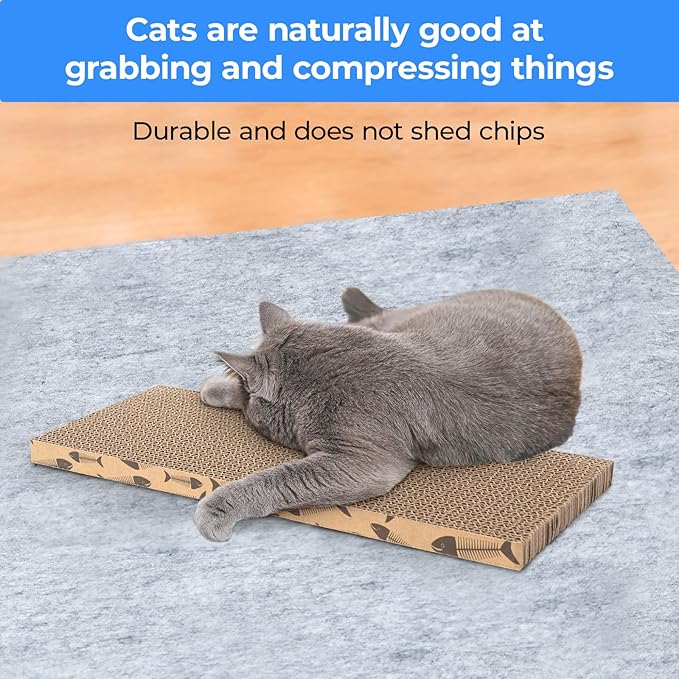 Mini Cat Scratching Board Small Cat Scratcher Cardboard Cat Scratch pad Cat Scratchers for Indoor Cats Cat Cardboard Scratcher Cat Scratching pad (8pcs)