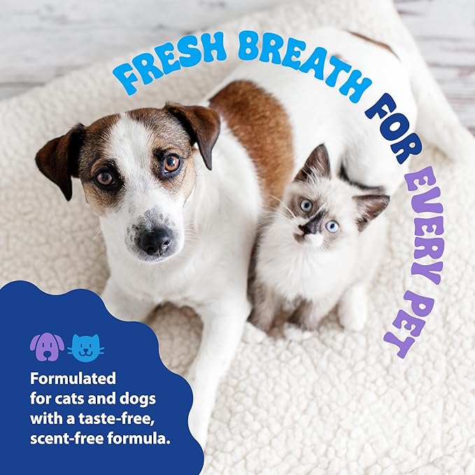 Veterinary Formula Dental Fresh Water Additive for Dogs and Cats, Advanced Plaque and Tartar Control, 32 Fl Oz