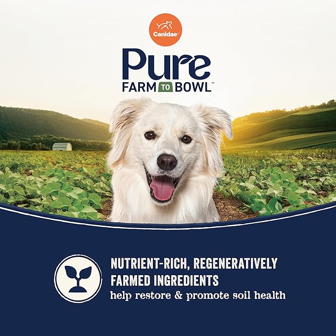 Canidae Pure Farm to Bowl Pasture-Raised Lamb with Goat & Venison Meals, Adult, Grain-Free Dry Dog Food, 4lb