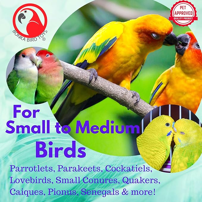 Bonka Bird Toys 2918 Large Pk3 Round Plastic Snowflakes Parrot Toy, Conure, Amazon, African Grey, and Similar