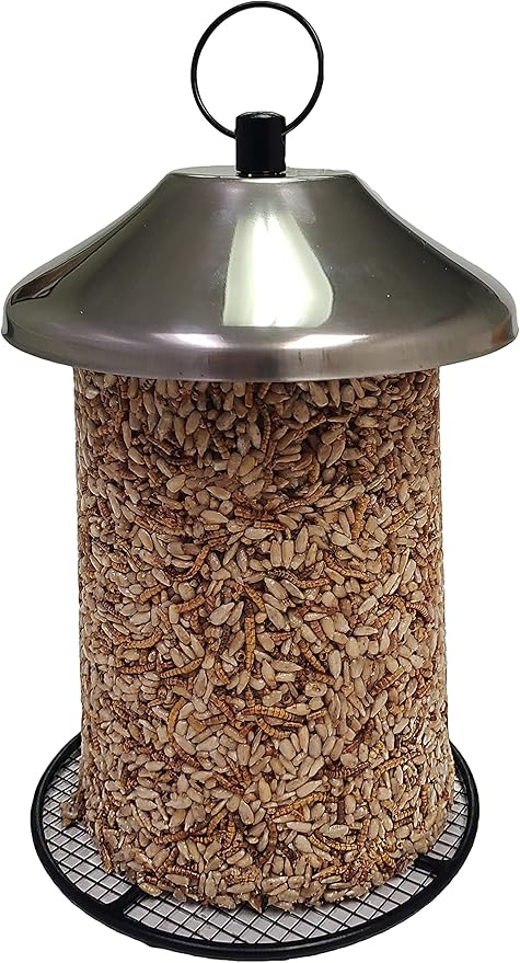 Wildlife Sciences Songbird Treats Seed Towers| 4-5 lb Large Seed Log Towers for Wild Birds (Sunny Mealworm)