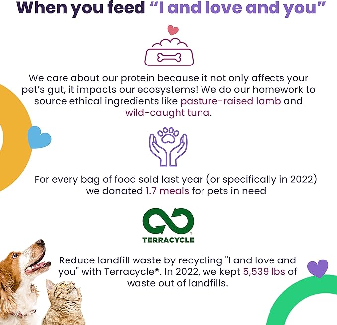 I and love and you Lovingly Simple Dry Cat Food - Salmon + Sweet Potato - Limited Ingredients, Allergy Friendly, No Fillers, Grain Free, 3.4lb Bag