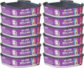 Cat Litter Refill Bags Cartridge, Compatible with Litter Cat Genie Standard, Plus, XL, XL+ Pail Refills, 7-Layer Odor Control Pet Waste Bags 12 Pack