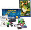 African Dwarf Frog Starter Kit- Includes Certificate for 2 Live Frogs- All-in-One Bundle with Book, Small Aquarium, Food, Instructions Now