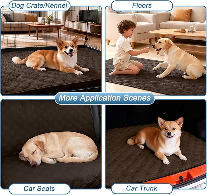 hyha Waterproof Dog Blanket, Reversible Pet Bed Blanket, Soft Sofa Couch Cover for Dogs Washable, Waterproof Pet Couch Covers for Sofa Puppy Cats Furniture Protector(40"x70", Chocolate/Beige)