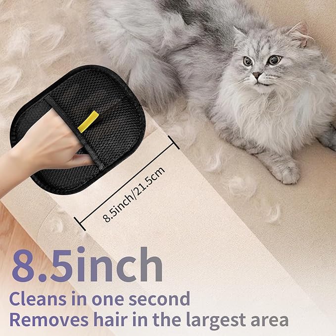 Hair Remover Glove,2026 Updated Cat and Dog Hair Removal Tool.Reusable Electrostatic Hair Removal Gloves.Suitable for Sofas,Bed Sheets,Clothing,Car Seats. (2)