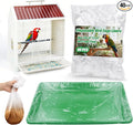 Disposable Bird Cage Liner - 40PCS Elastic Plastic Small Animal Cage Liners Waterproof Easy to Clean Leakproof for Portable Birdcage Litter Box Liners for Parakeet Hedgehog Hamster (14x9.8in)