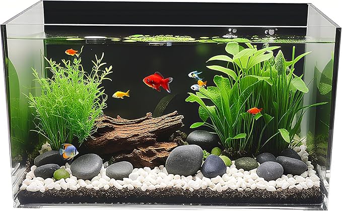 FixtureDisplays® 17.7 X 9.4 X 9.6" 7 Gallon Premium Clear Acrylic Fish Tank 22193
