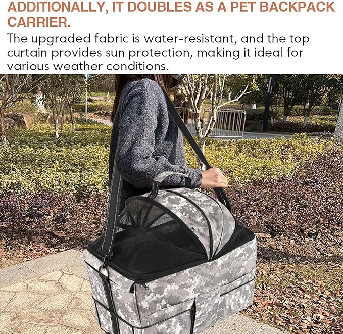 Rear-Mounted Dog Carrier for Bikes — Dog Bike Booster Seat with Breathable Mesh, Padded Interior & Safety Harness, Foldable Pet Bike Seat for Small/Medium Dogs, Waterproof Cover Option