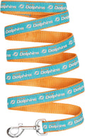 NFL Miami Dolphins Dog & Cat Leash - Medium, Shiny & Colorful with Embroidered Team Name/Logo Licensed by the NFL