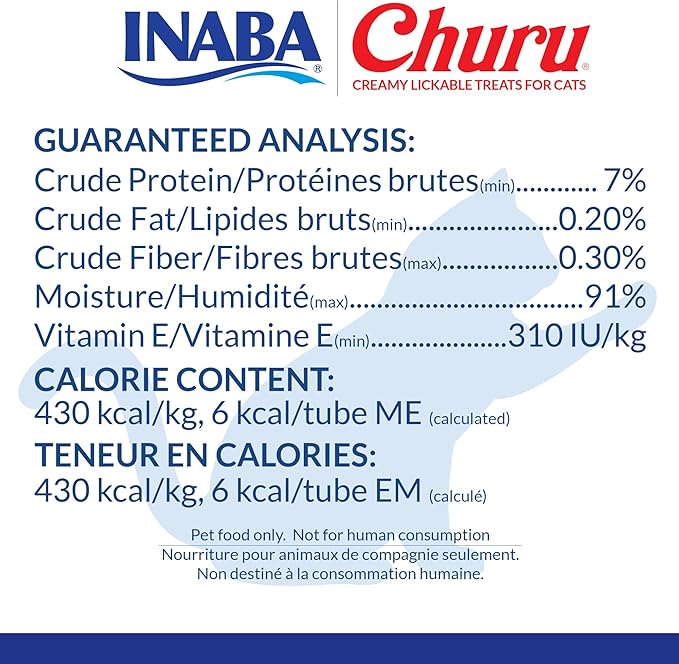 INABA Churu Cat Treats, Lickable, Squeezable Creamy Purée with Vitamin E, 0.5 Ounces per Tube, 100 Tubes Total, Chicken Variety