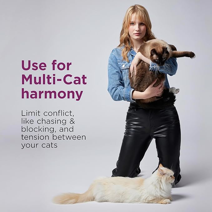 Comfort Zone 60 Day Starter Kit; 1 Multicat Diffuser & 2 Refills; Cat Calming Pheromone; Reduce Stress, Aggression, Fighting, Urine Marking, Scratching