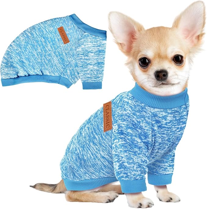1 Pc Dog Sweaters for Small Dogs Girl Boy Winter Fleece Clothes Warm Soft Dog Sweatshirt Outfit for Dogs Cats Pet Apparel