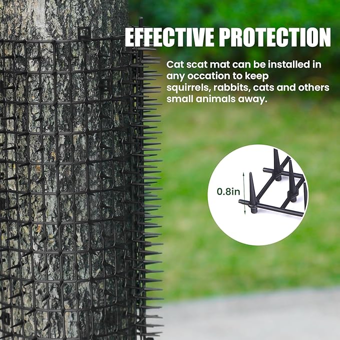 Cat Scat Mat with Spikes 6.5FT Cat Deterrent Mats Plastic Scat Mat for Dogs and Cats Spike Deterrent