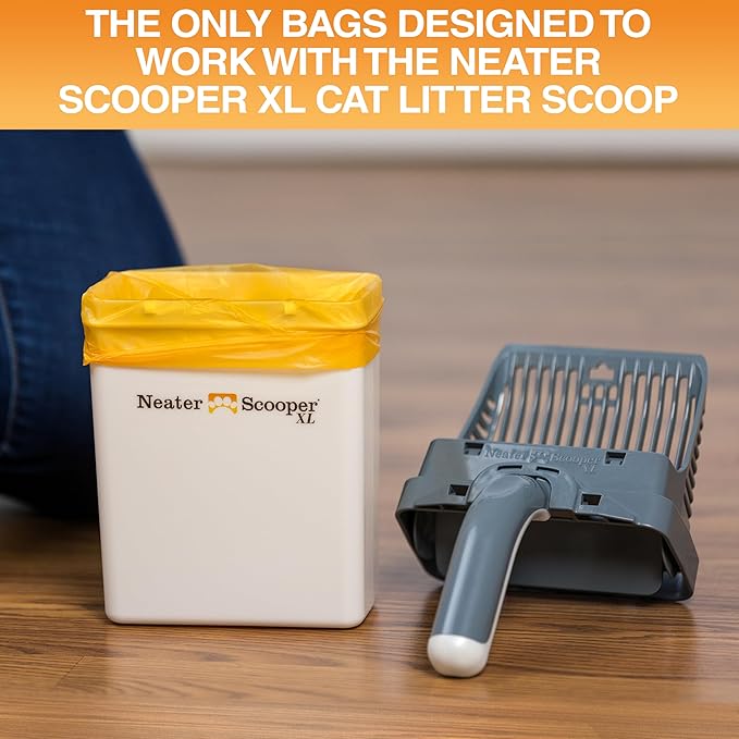 Neater Pets Neater Scooper XL Size Extra-Capacity Waste Bags, Refill Bags for Neater Scooper XL Cat Litter Scoop, Lavender Scent (3 Rolls, 45 Count)