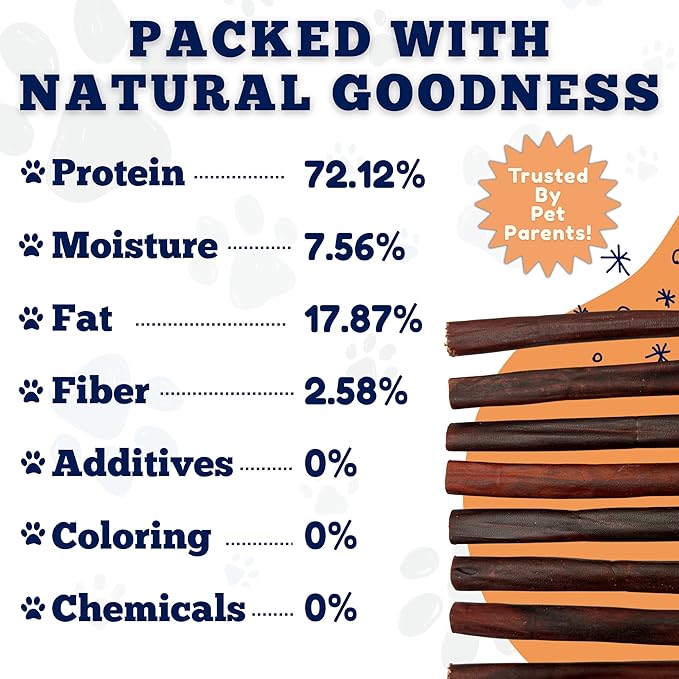 Amazing Dog Treats 6 Inch Collagen Stick - (50 Count)- Collagen Sticks for Dogs - No Hide Dog Bones