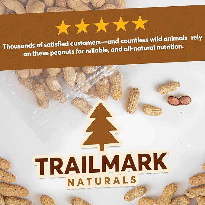 25 LB - Raw Peanuts For Squirrels, Raw In Shell Peanuts For Birds and Wildlife- Squirrel Food, Wild Bird Seed - Grown in The USA