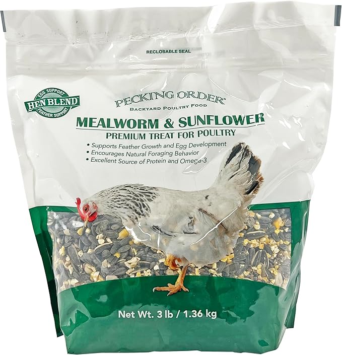 Pecking Order 9328 Mealworm & Sunflower Treat, 3 lb. (Pack of 2)
