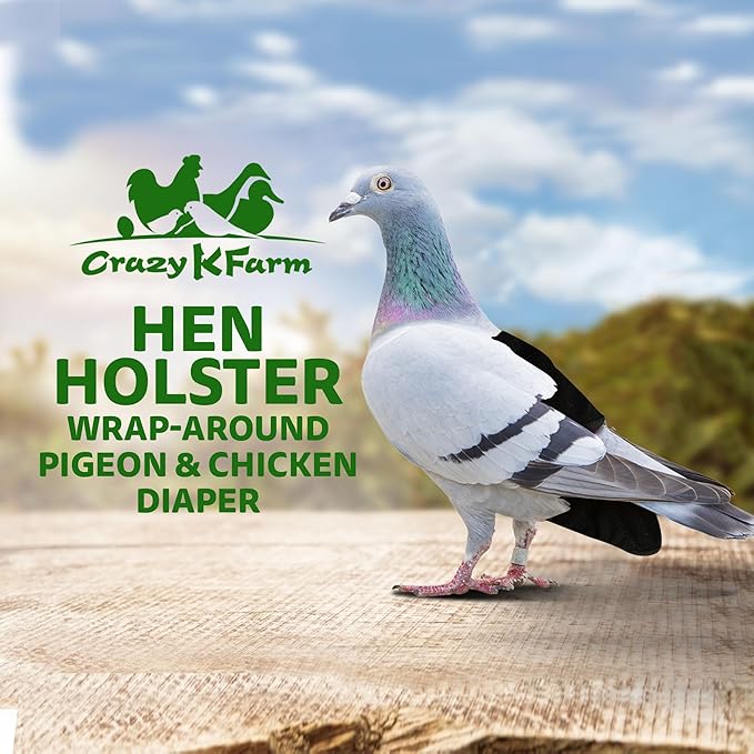 Bird Diaper, Wrap Around, for Larger Pigeons, Small Breed Hens and Roosters, Leak-Proof Design, Comfortable Fleece Strap Bird Harness with Sewn-in Liner & Secure Hook and Loop Closure - XS, Black