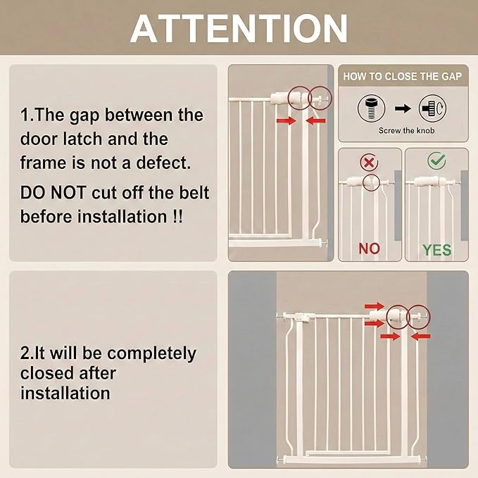 Extra Wide Baby Gates 57.5-62 Inch, Large Metal Safety Gate for Stairs, Doorways - No Drilling, Pressure Mounted Pet Gates for Kids & Dogs
