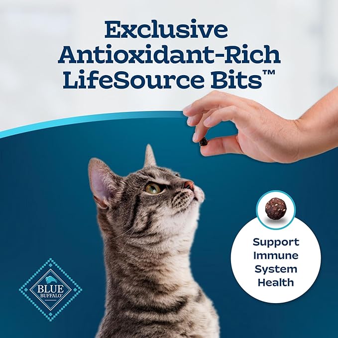 Blue Buffalo Tastefuls Natural Dry Food for Adult Cats, Sensitive Stomach, Chicken & Brown Rice Recipe, 3-lb. Resealable Bag