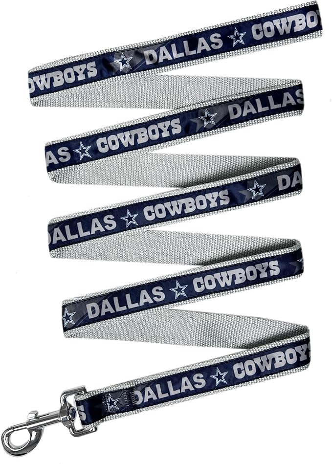 NFL PET Leash Dallas Cowboys Dog Leash, Medium Football Team Leash for Dogs & Cats. A Shiny & Colorful Cat Leash & Dog Leash Licensed by The NFL