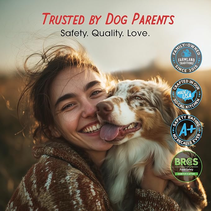 Farmland Traditions Dogs Love Beef Jerky Dog Treats with Only 3 Ingredients and No Fillers, 2.5 Pound (Pack of 1).