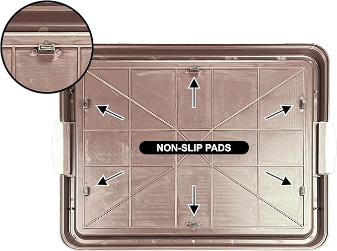 Dog Pee Pad Holder, Puppy Potty Training Tray 22.5”X16.5” for Small Dogs (Chocolate)
