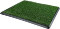 PETMAKER Artificial Grass Puppy Pee Pad with Tray, Reusable Dog Potty Training Mat for Indoor & Outdoor Use, Easy Clean Artificial Turf Surface for Dogs and Small Pets, Fake Grass Potty