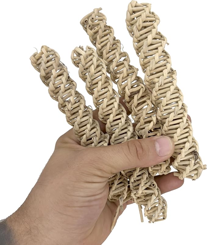 5310 Pk16 Large Vine Twists - Natural Handwoven Vine Ladder Bird Foot Toys, Easy to chew and Break, Lots of Small Vine Pieces, Stick Treats Inside, Great for Sm & Med Size pet Birds Budgie Quaker