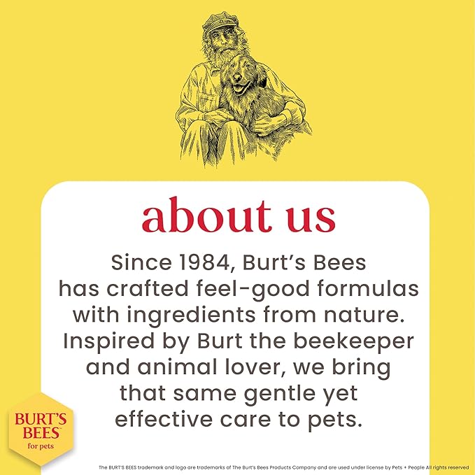 Burt's Bees for Pets Cat Dander Wipes with Colloidal Oat Flour, 98% Natural Origin Formulas, Cats Dandruff Remedy, Feline Cleansing Sheets for Allergy Relief, 3pk, 50ct