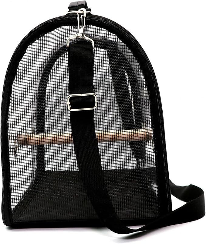VIDECOR Pet Birds Bag, Lightweight Bird Carrier PVC Transparent Travel Cage Foldable Ventilation Pet Bird Travel Backpack Breathable Bird Travel Cage Portable Travel Bird Cage,A