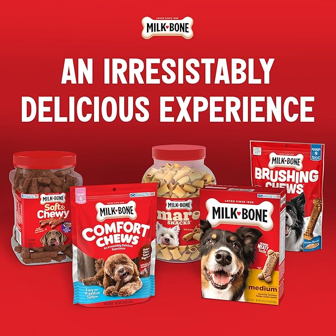 Milk-Bone Brushing Chews Original Chicken Flavor Daily Dental Dog Treats, Large, 33.7 Oz. Bag