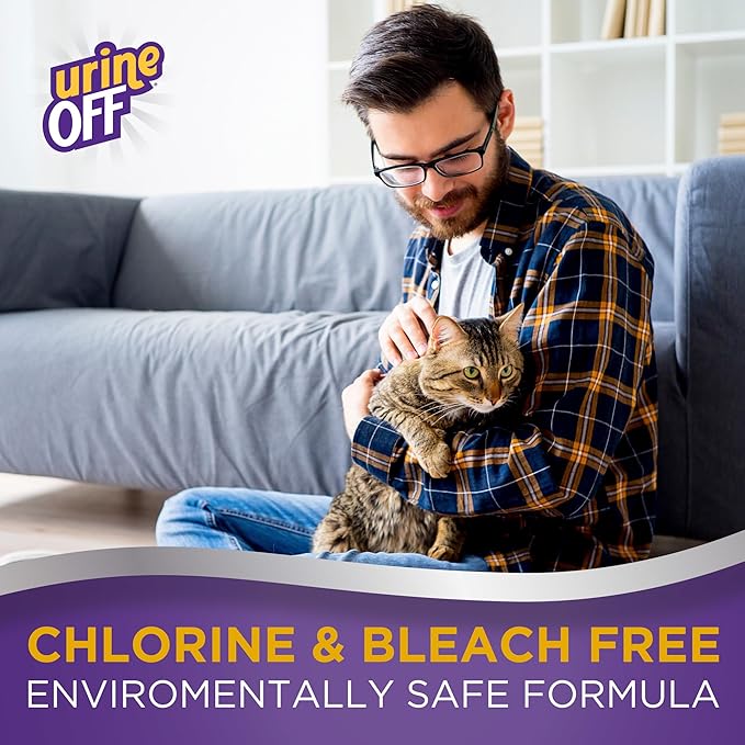 urineOFF Kitten & Cat Odor & Stain Remover | Fresh Scent Carpet Cleaner Spray | Bio Enzymatic Stain & Urine Odor Eliminator | Pet Safe Cleaner | 16.9 oz.
