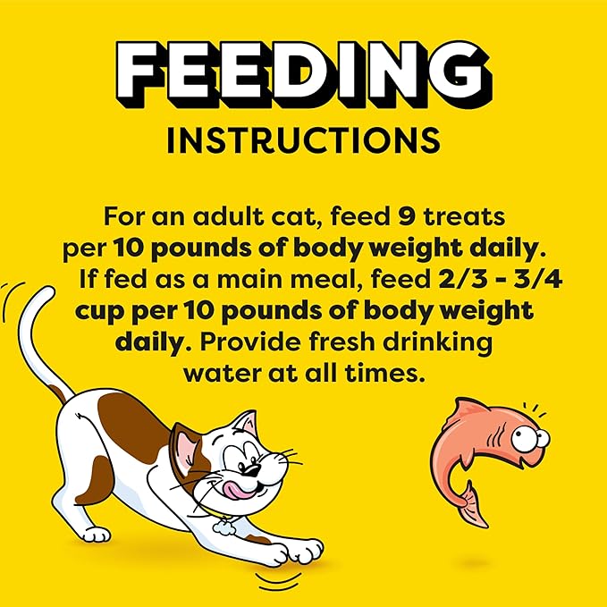 Temptations Jumbo Stuffed Cat Treats, Crunchy and Soft Cat Treats, Savory Salmon Flavor, 14 oz. Tub