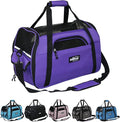 EliteField Soft Sided Pet Carrier (3 Year Warranty, Airline Approved), Multiple Sizes and Colors Available (Large: 19" L x 10" W x 13" H, Purple)
