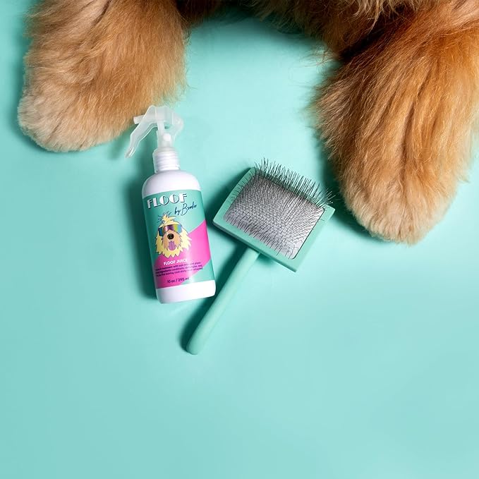 Floof by Brodie Dog Grooming Slicker Wire Brush: Designed for Long Haired Dog Breeds - Dematting and Deshedding, Comfortable and Easy to Use, Ergonomic Handle - Large