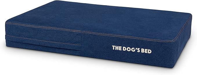 The Dog’s Bed Orthopedic Memory Foam Dog Bed Mattress, Oxford Fabric, Real Blue Denim, Large, 6-Inch