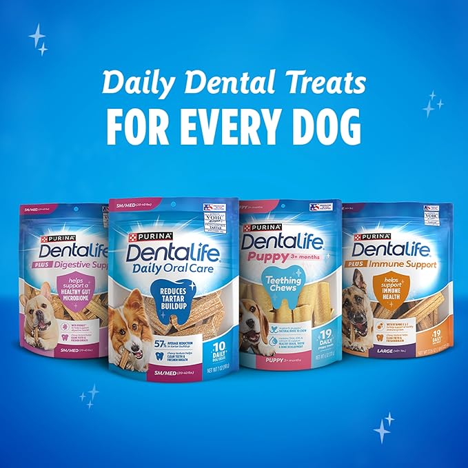 Purina DentaLife Daily Oral Care Dog Dental Chews for Small and Medium Breed Dogs - 120 ct.