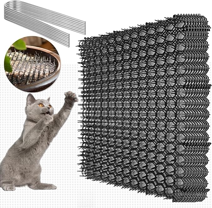 Cat Scat Mat with Spikes - Repellent Deterrent for Cats, 16.5 x 13.4inches