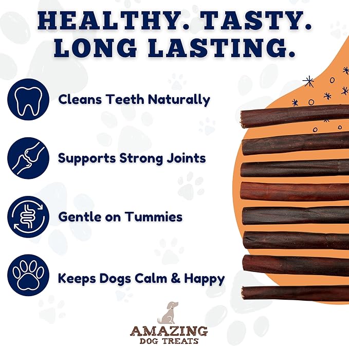Amazing Dog Treats 6 Inch Collagen Stick - (10 Count) - Collagen Sticks for Dogs - No Hide Dog Bones