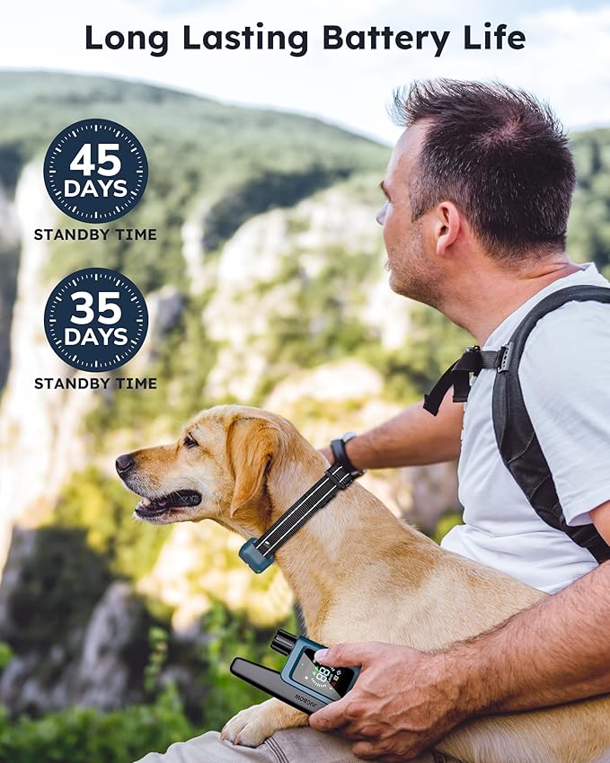 Jugbow Dog Shock Collar 2 Dogs (10-120Lbs) - 4200FT Dog Training Collar with Remote IPX7 Waterproof Electric Collar with 4 Training Modes, Rechargeable e-Collar for Large Medium Small Dog Cyan Blue