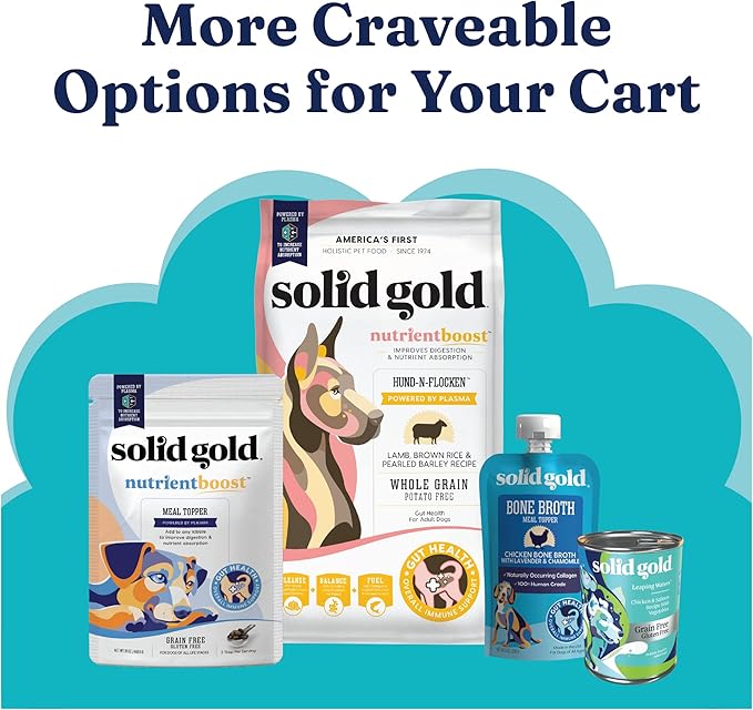 Solid Gold Cat & Dog Multivitamin Powder - Kelp Powder, Omega 3 & Vitamins for Dental, Digestive, Immune, Skin & Coat Health - Multi Vitamin for Dogs & Cats - Cat & Dog Food Additive Supplement - 5lb